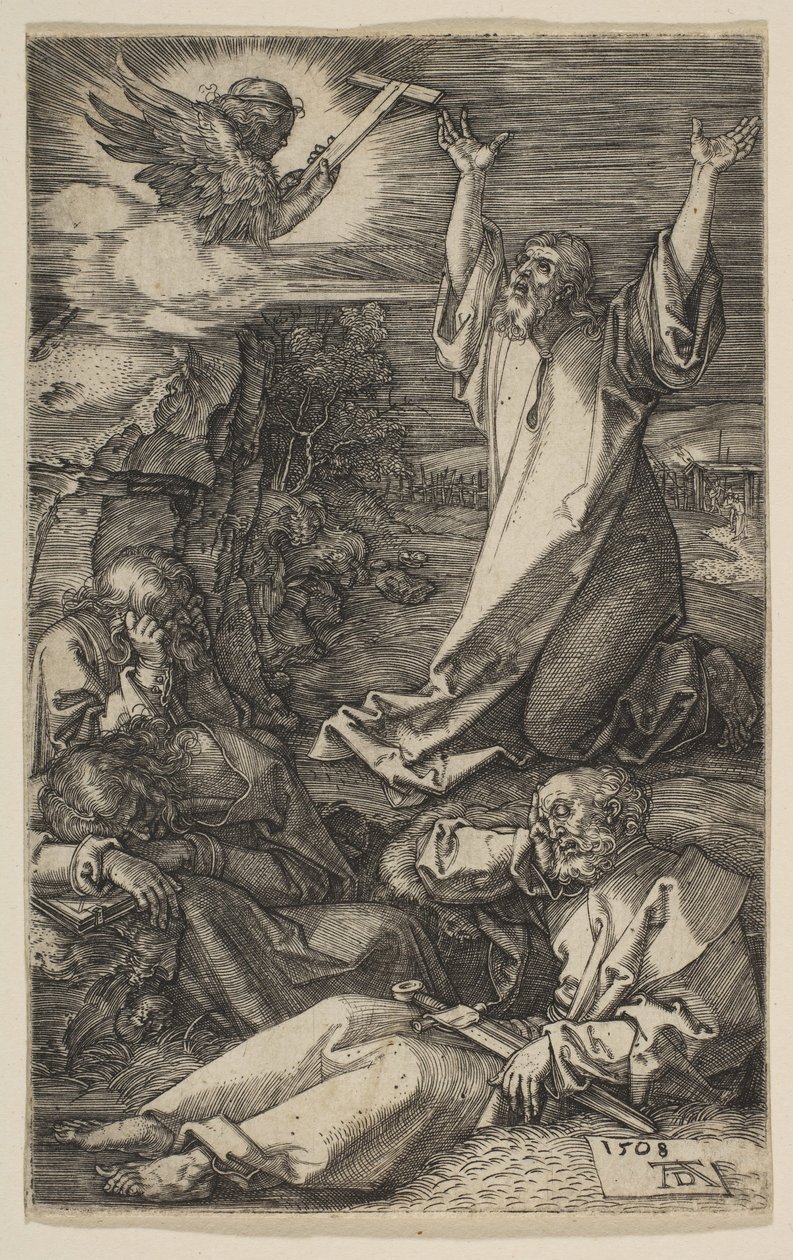 Kristus på Oljeberget, från The Passion, 1508. av Albrecht Dürer