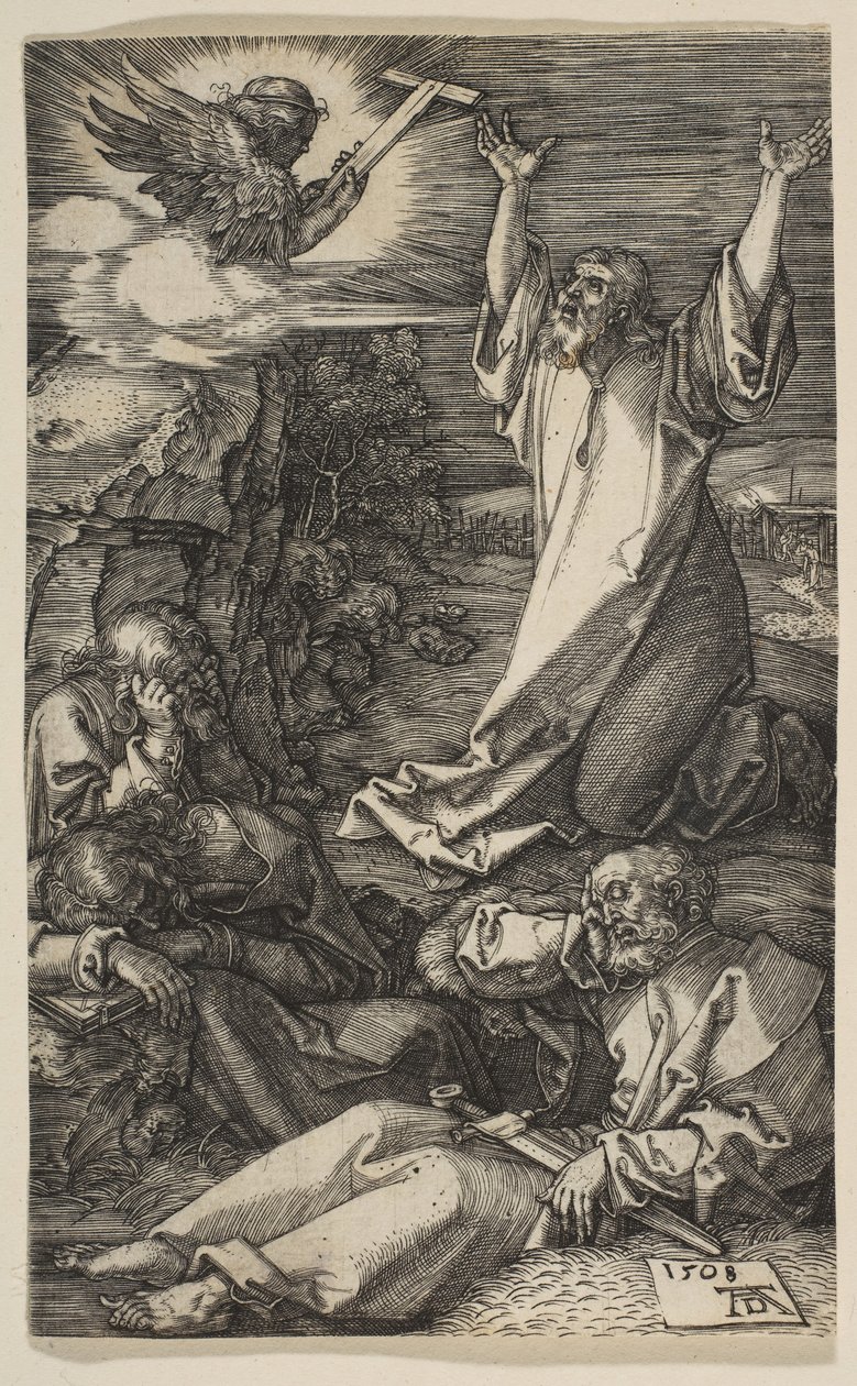 Kristus på Oljeberget, från The Passion, 1508. av Albrecht Dürer