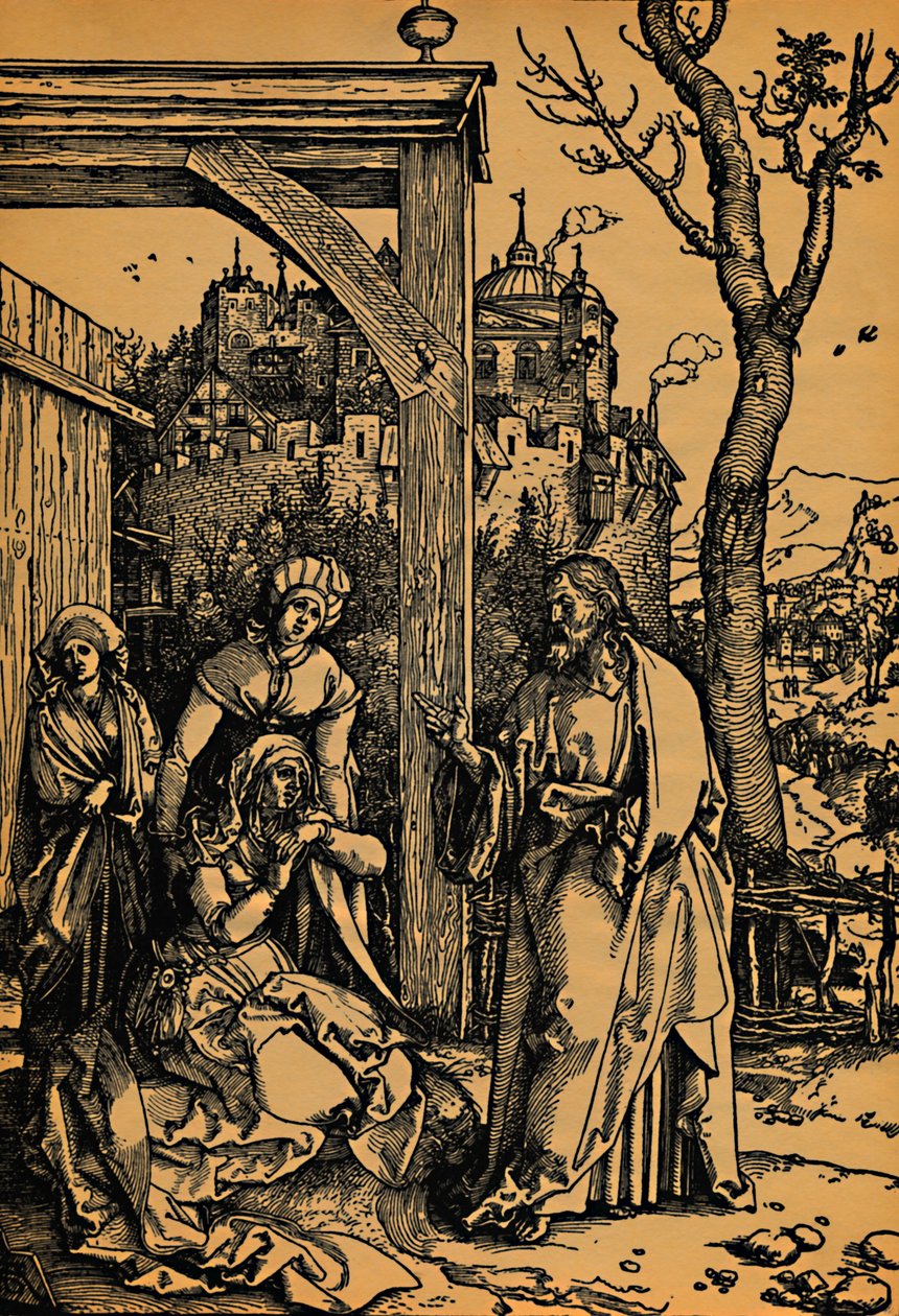 Kristus tar avsked från sin moder., Kristus tar avsked från sin mor, 1504-1505. av Albrecht Dürer