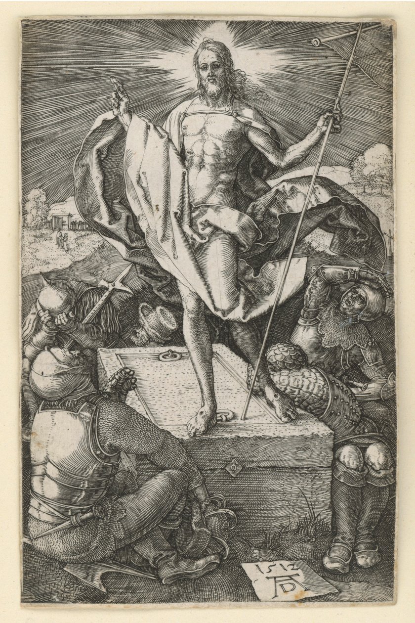 Kristi uppståndelse (Kopparstich-Passion) av Albrecht Dürer