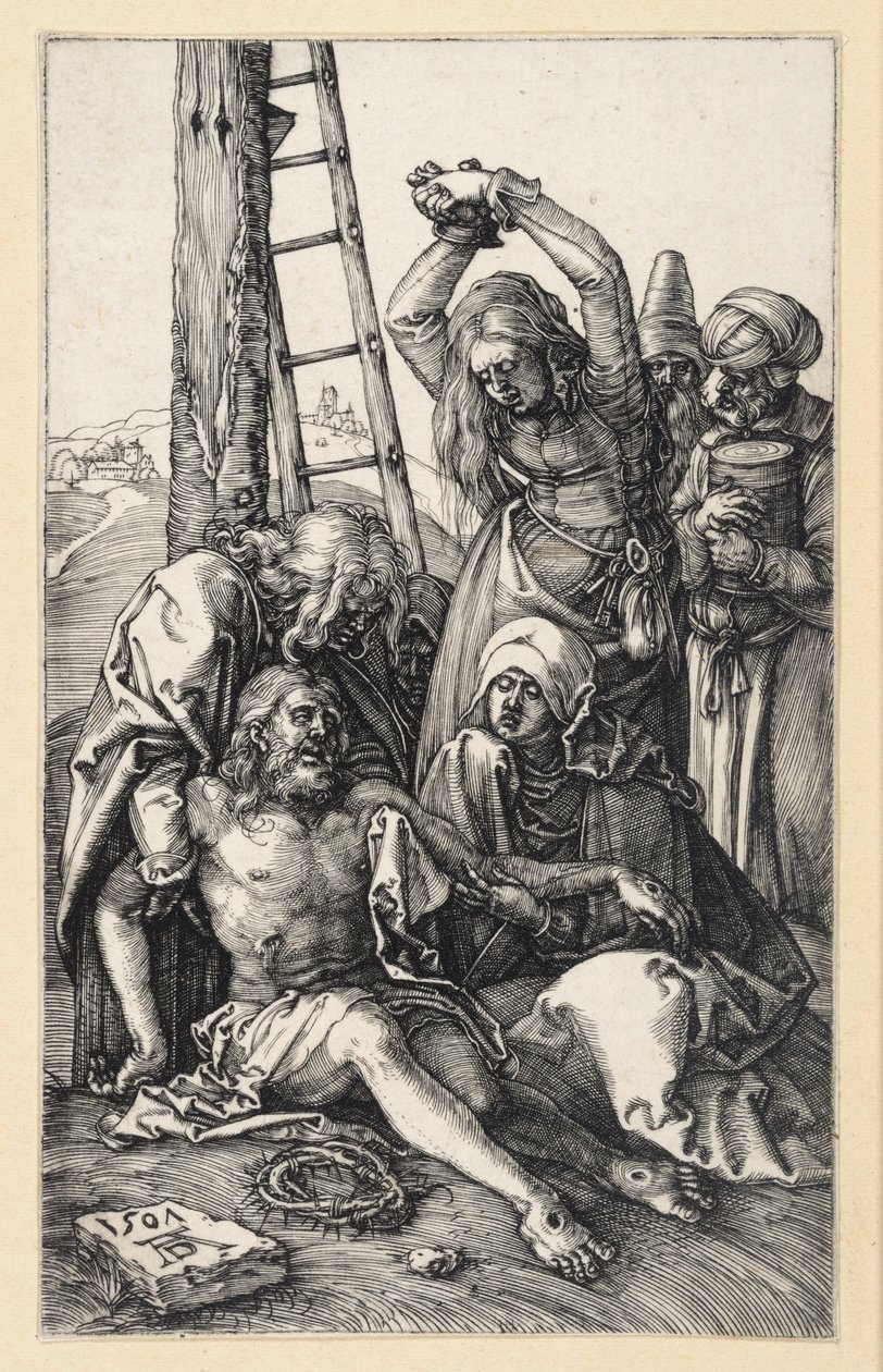 Kristi begråtelse (Kopparstickspassionen) av Albrecht Dürer