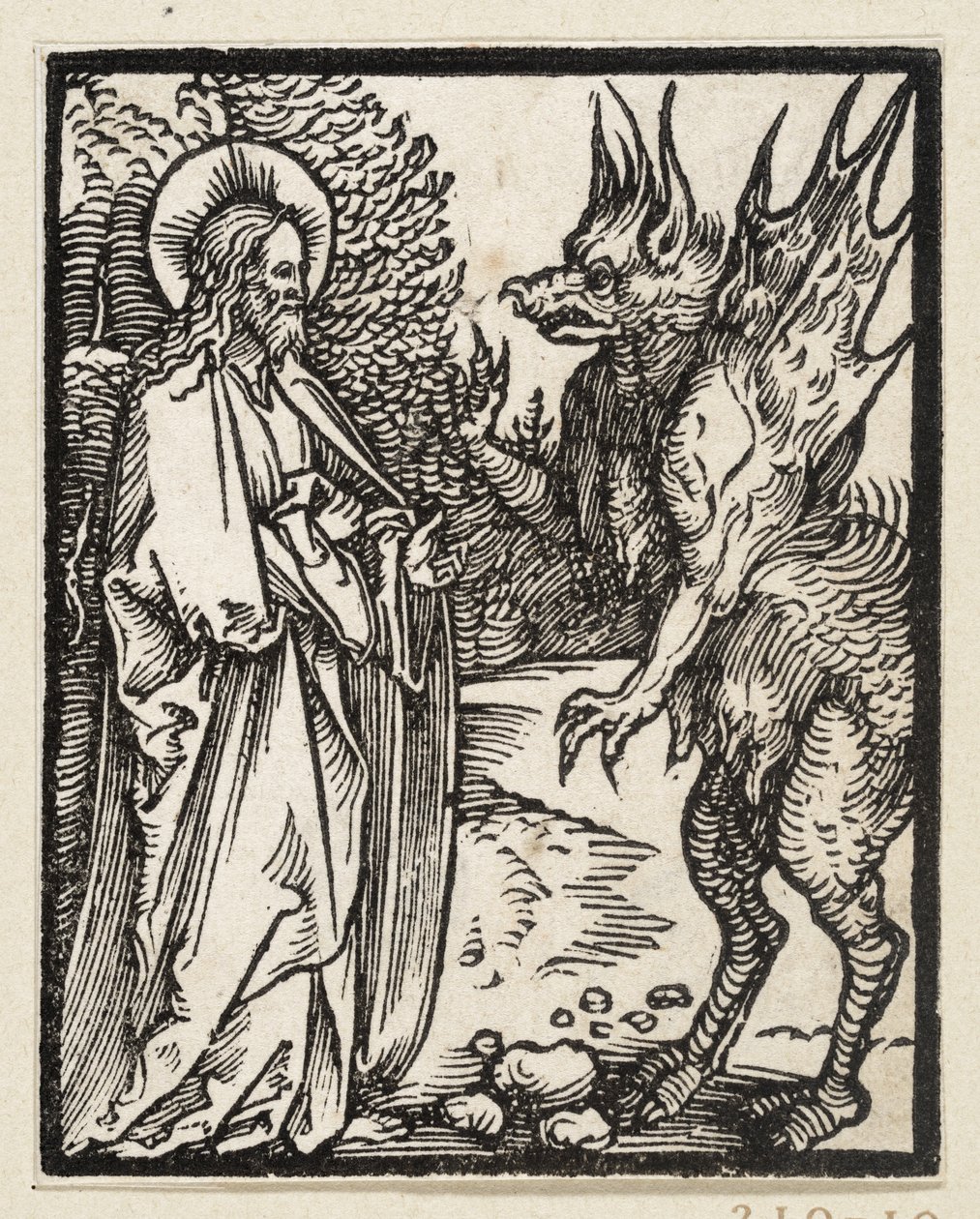 Kristi frestelse (43 religiösa teman) av Albrecht Dürer