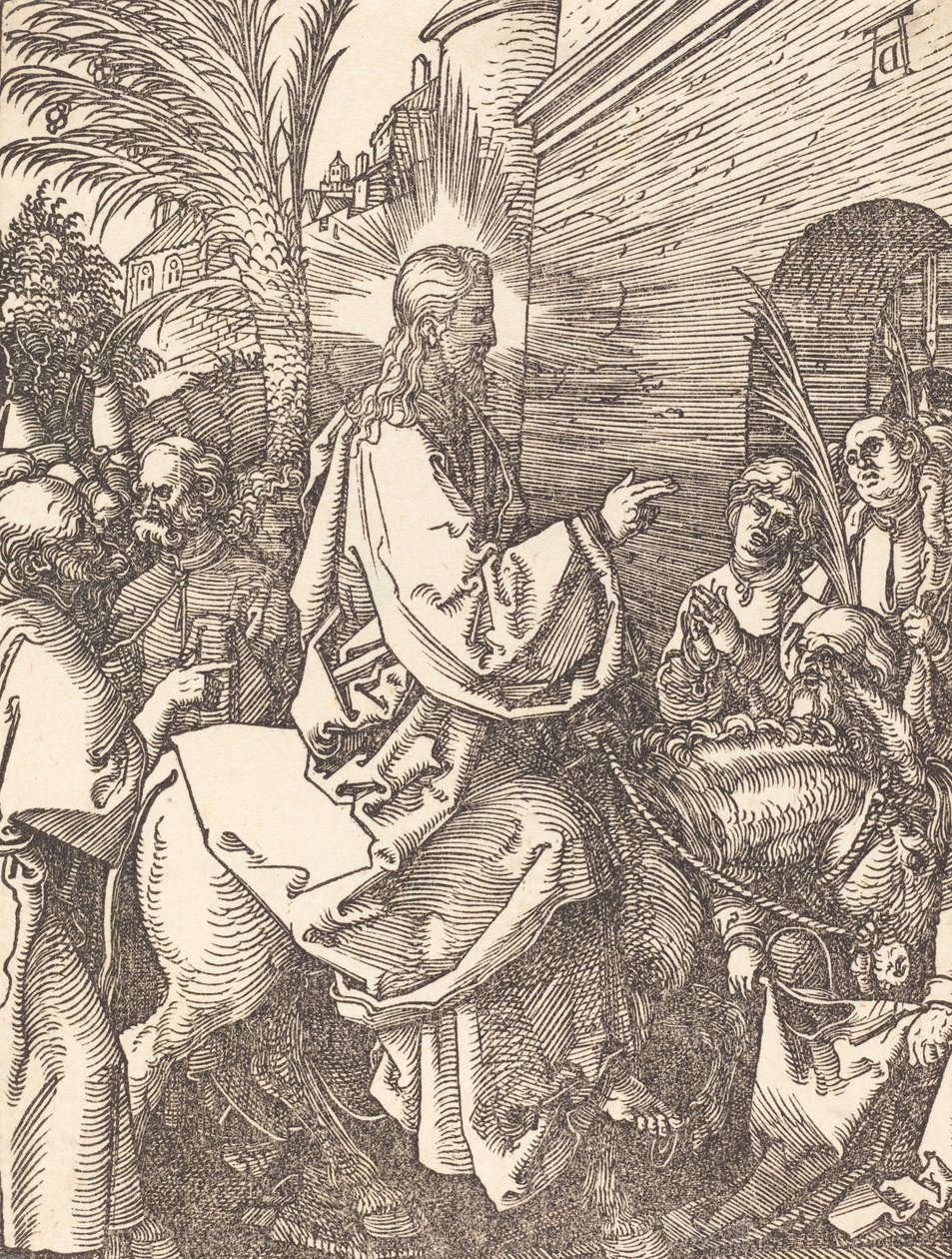 Kristi intåg i Jerusalem, troligen ca. 15091510. av Albrecht Dürer