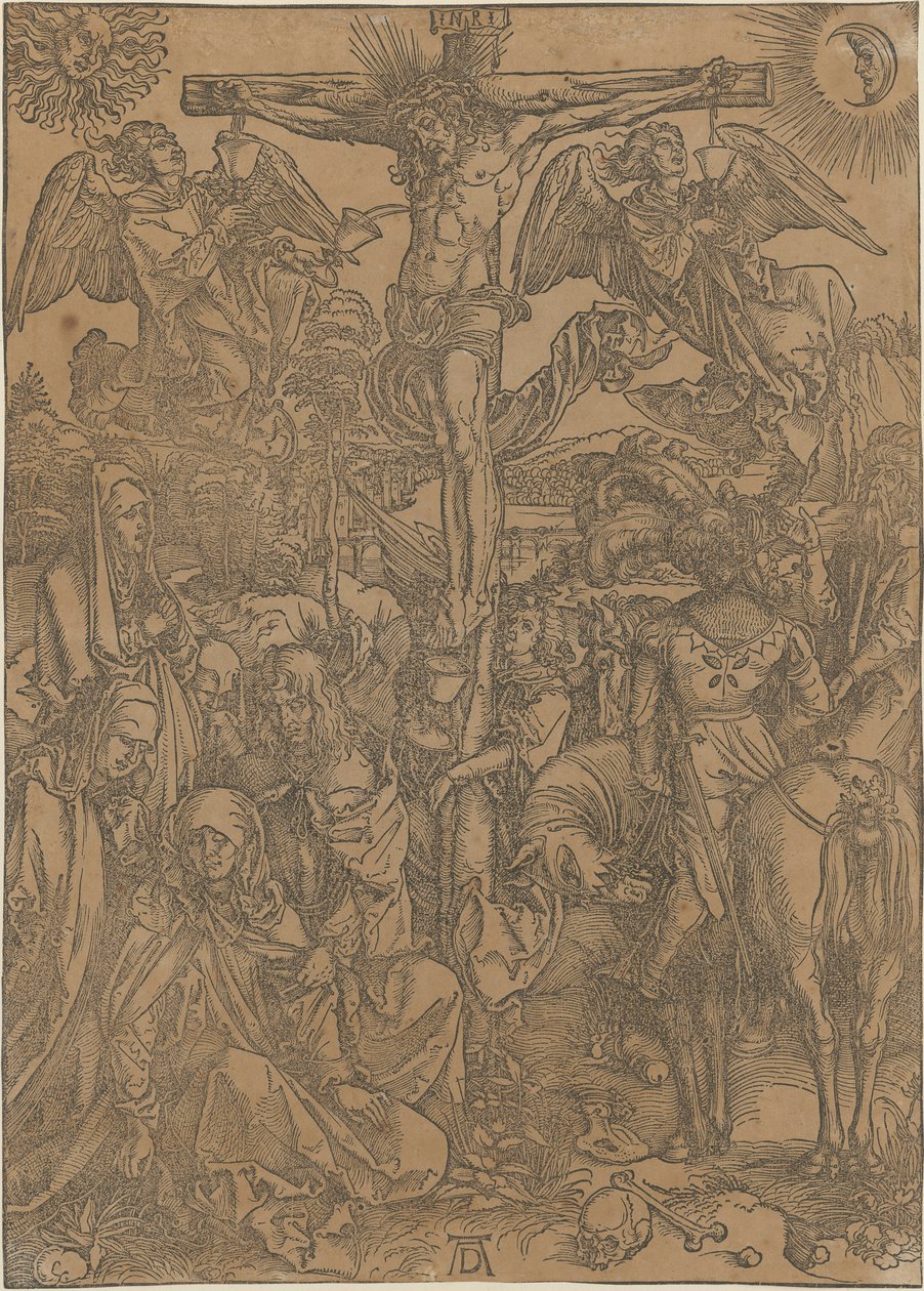 Kristus på korset, blad 8 i serien ”Den stora passionen” av Albrecht Dürer