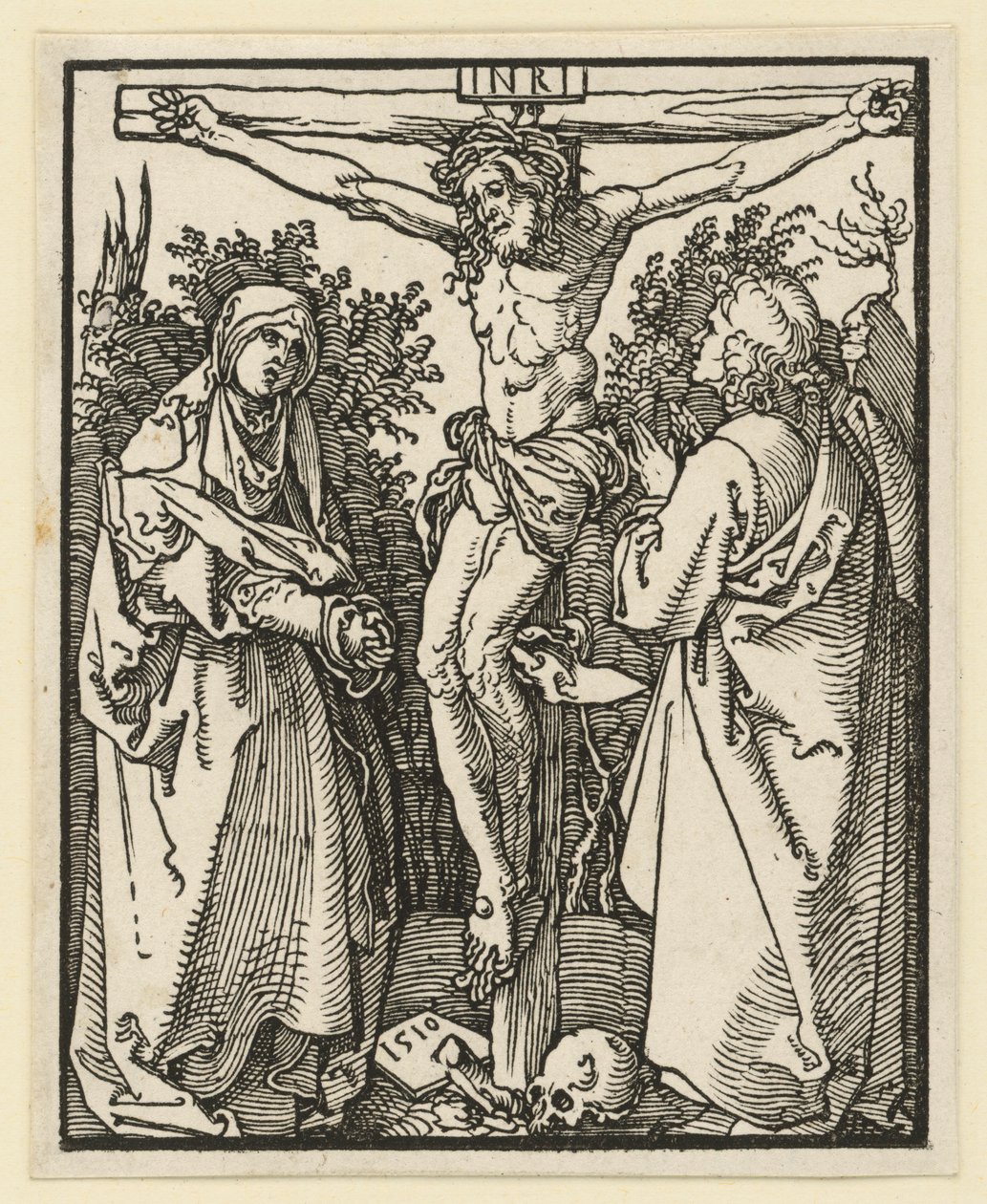 Kristus på korset med Maria och Johannes av Albrecht Dürer