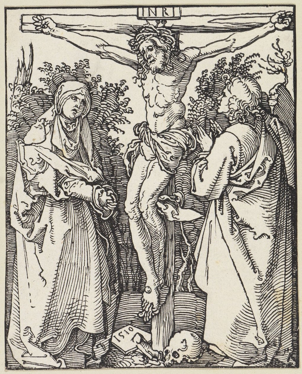 Kristus på korset med Maria och Johannes av Albrecht Dürer