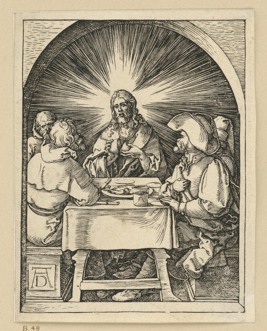 Kristus i Emmaus (Lilla passionshistorien) av Albrecht Dürer
