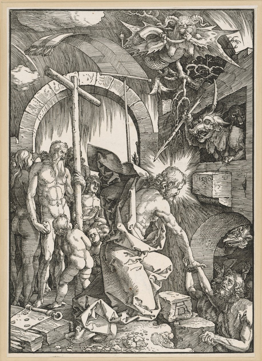 Kristus i dödsrikets förgård (Stora passionen) av Albrecht Dürer