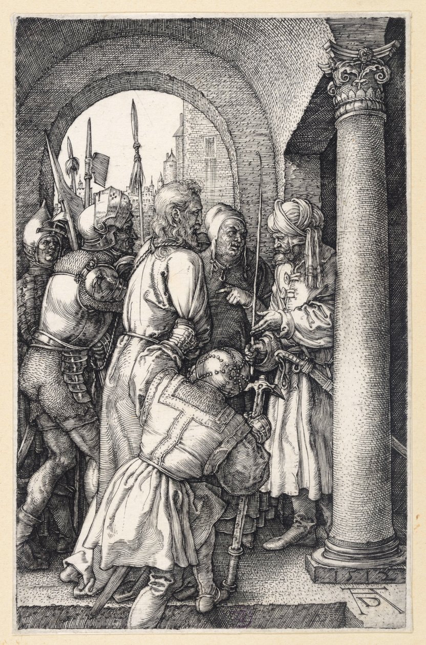 Kristus inför Pilatus (Kopparsticksserien om passionen) av Albrecht Dürer