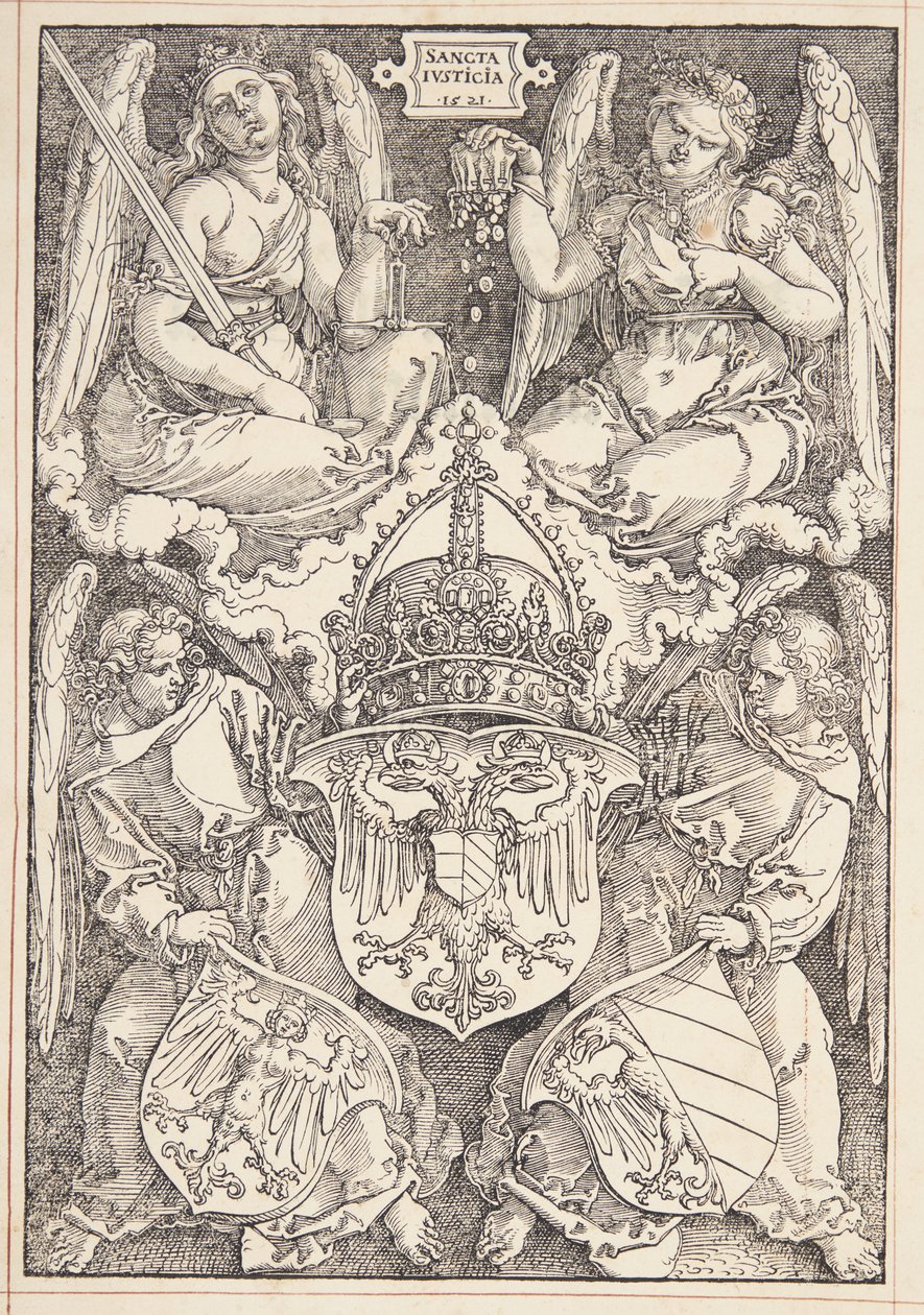 Imperiets och staden Nürnbergs vapensköld av Albrecht Dürer