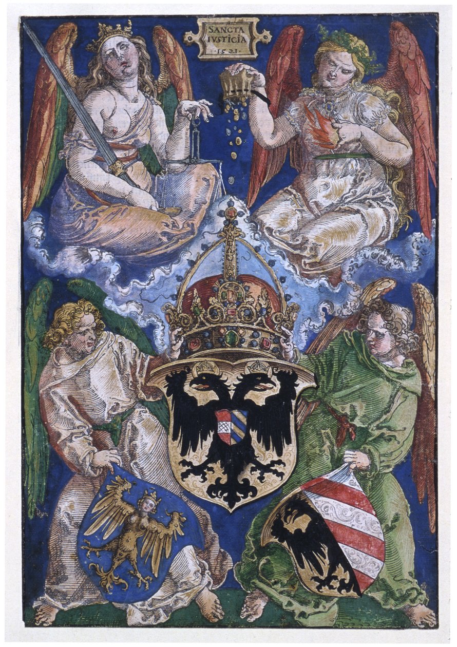 Tyska rikets och staden Nürnbergs vapen av Albrecht Dürer