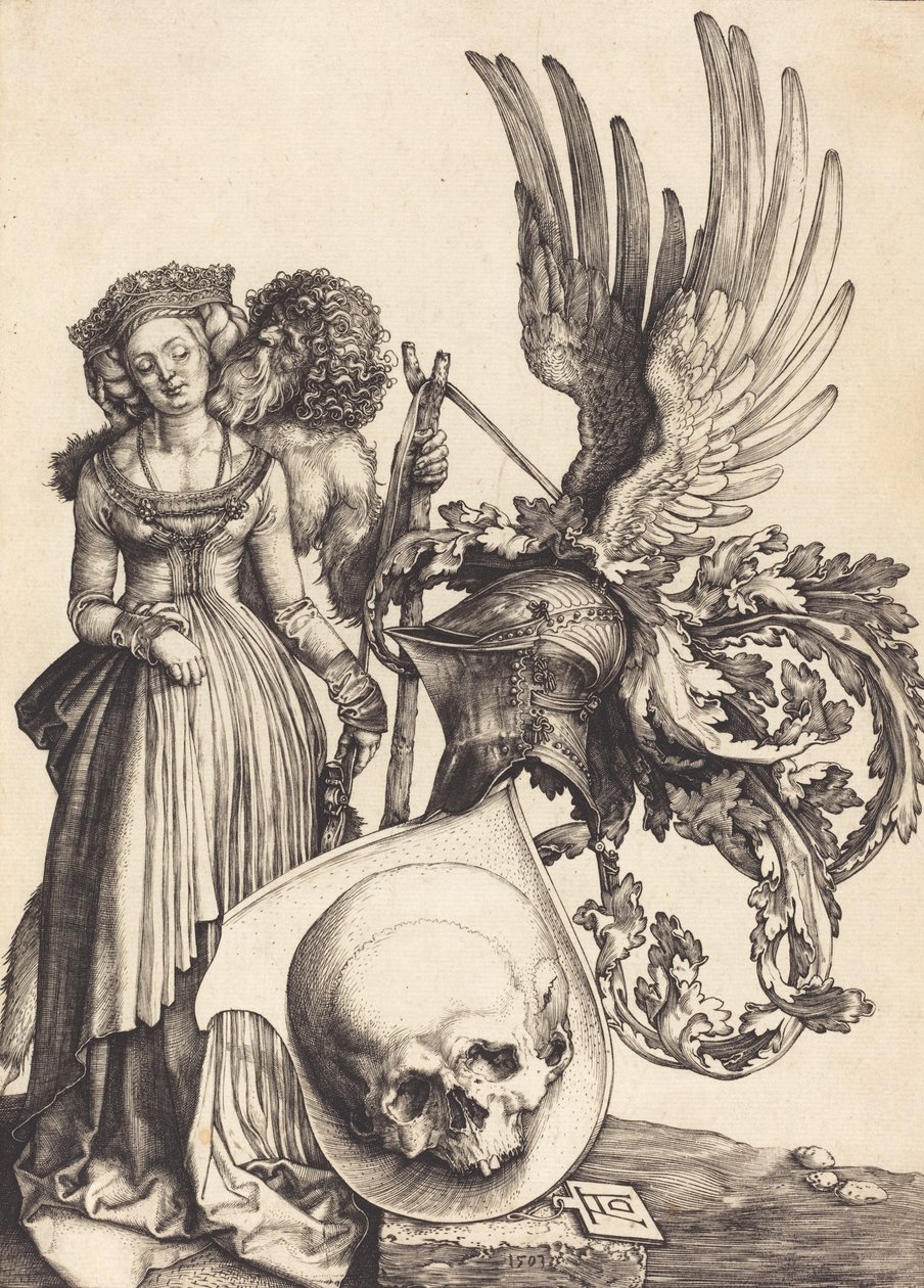 Vapensköld med en skalle, 1503. av Albrecht Dürer
