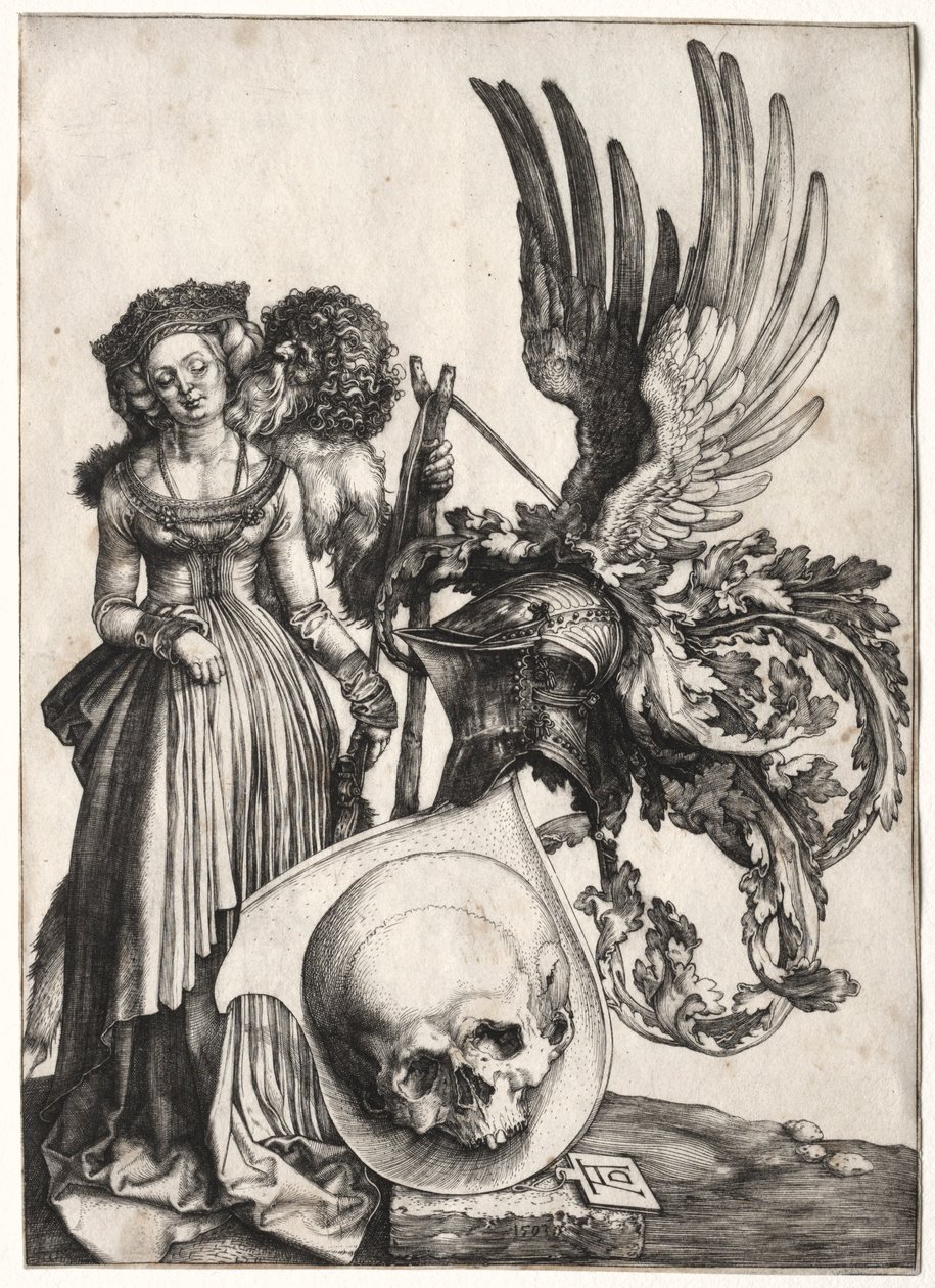 Vapensköld med en skalle, 1503. av Albrecht Dürer
