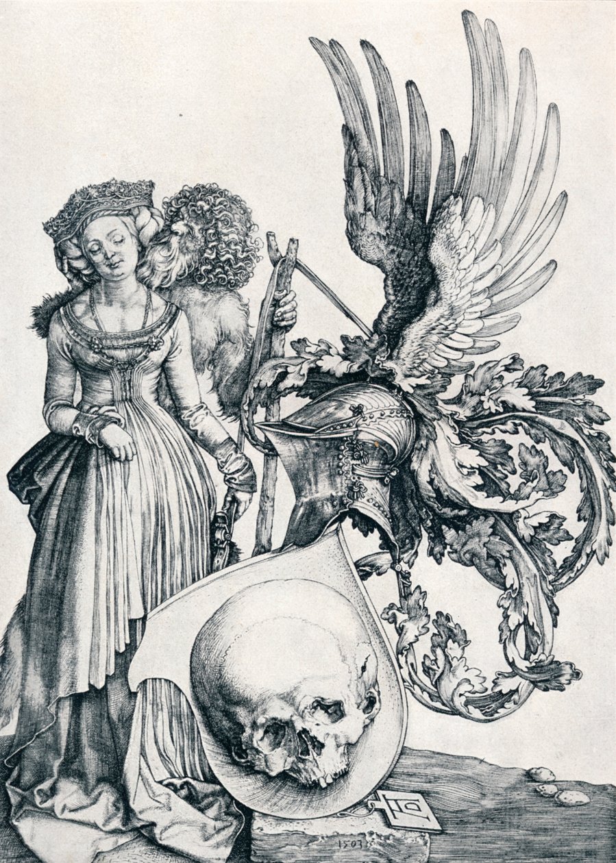 Vapensköld med dödskalle, 1503 1906 av Albrecht Dürer