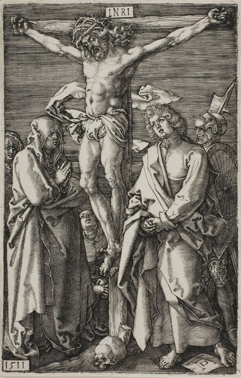 Crucifixion, från Den graverade passionen av Albrecht Dürer