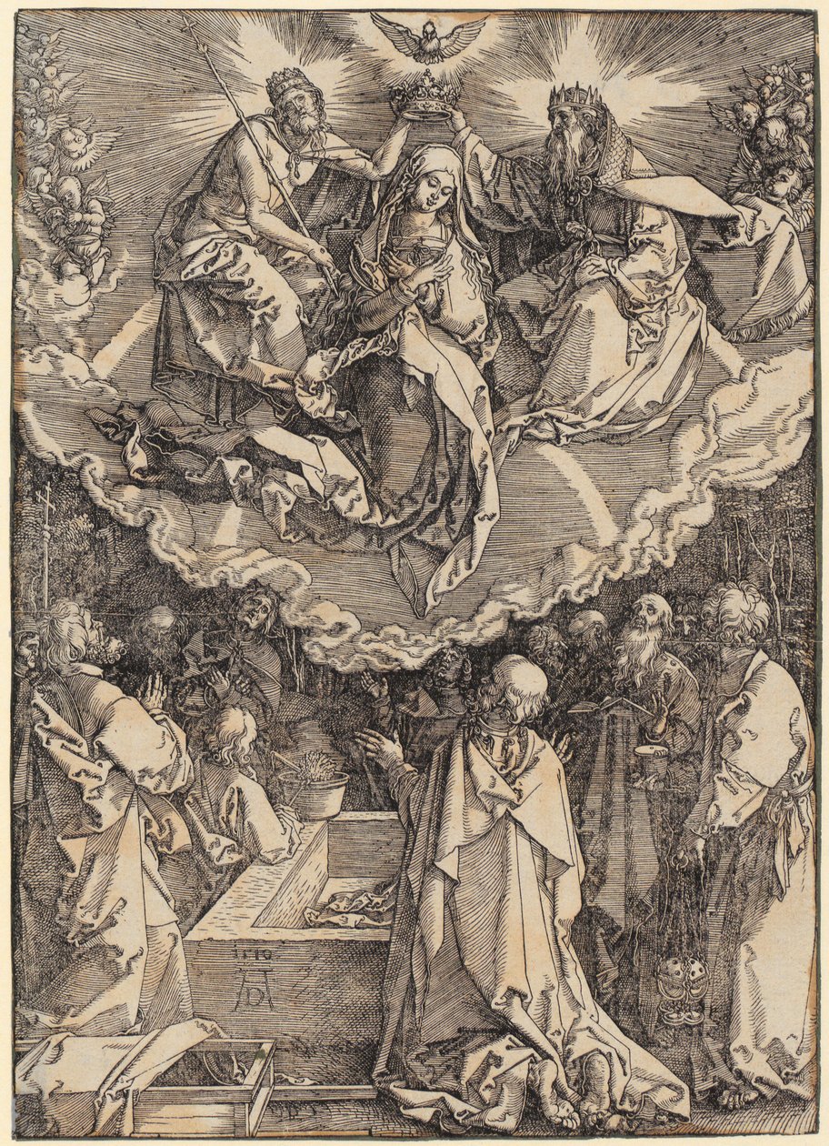 Avbildning i templet, blad 13 i serien ”Marias liv” av Albrecht Dürer