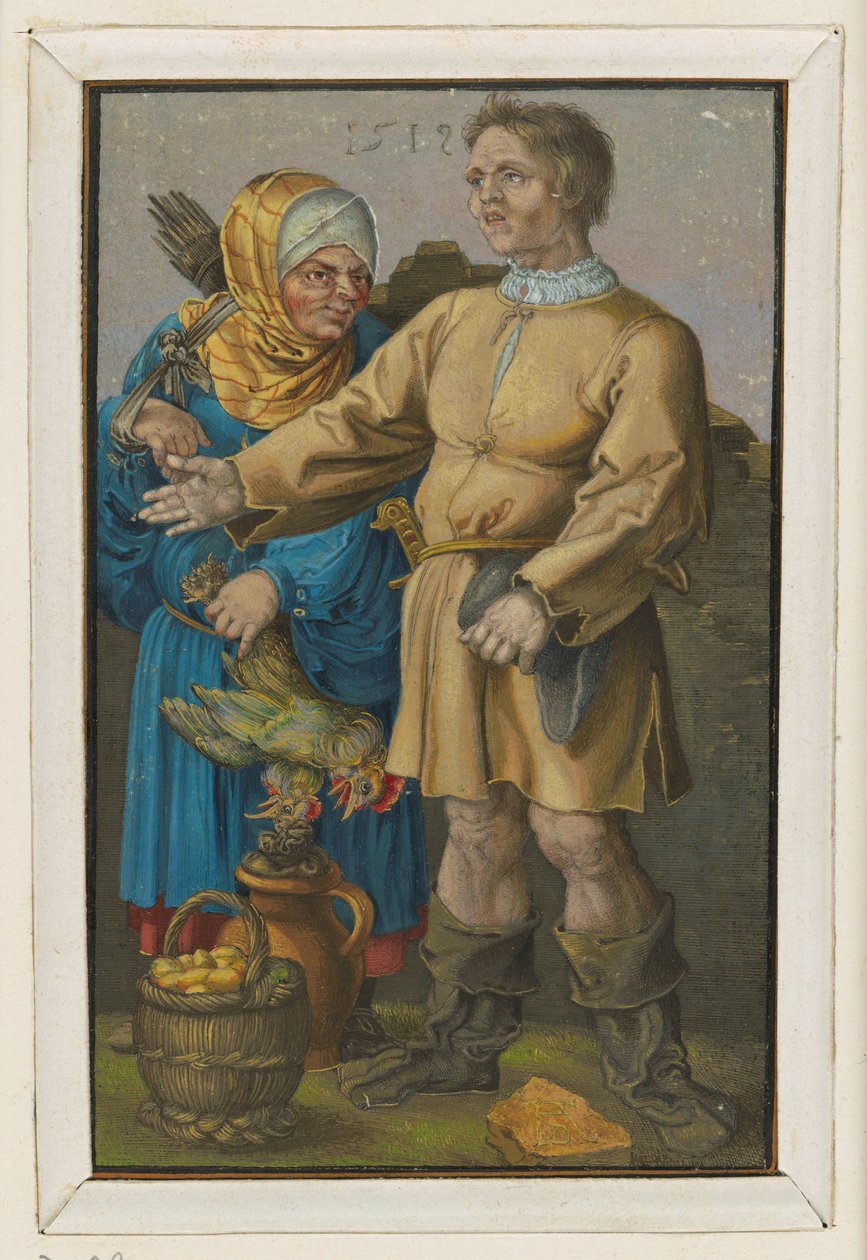 Bondparet på marknaden av Albrecht Dürer