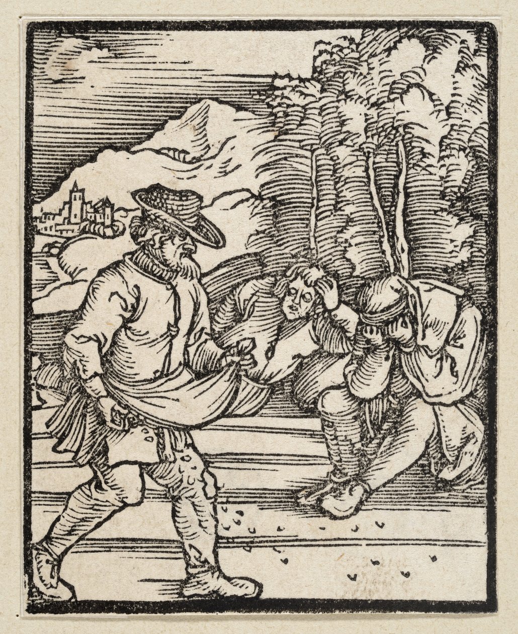 Liknelsen om fienden som sår ogräs (ur: Postilla, 43 träsnitt) av Albrecht Dürer