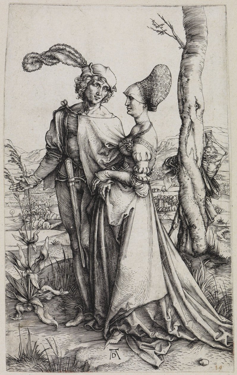 Kärleksparet och döden (Promenaden) av Albrecht Dürer