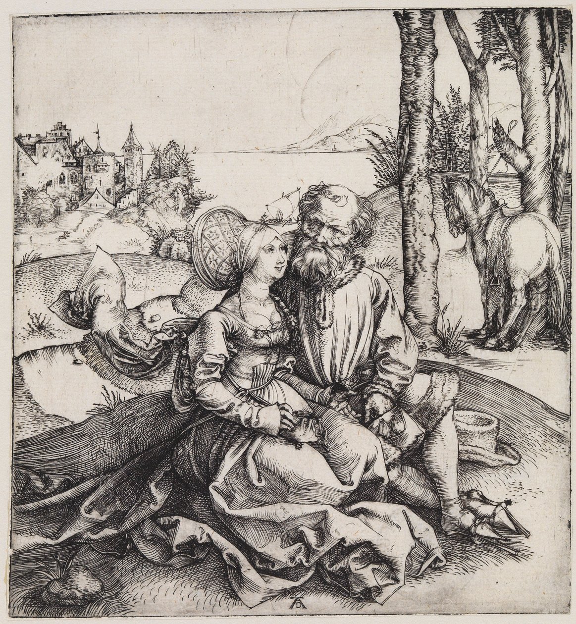 Det omaka paret (Frieriet) av Albrecht Dürer