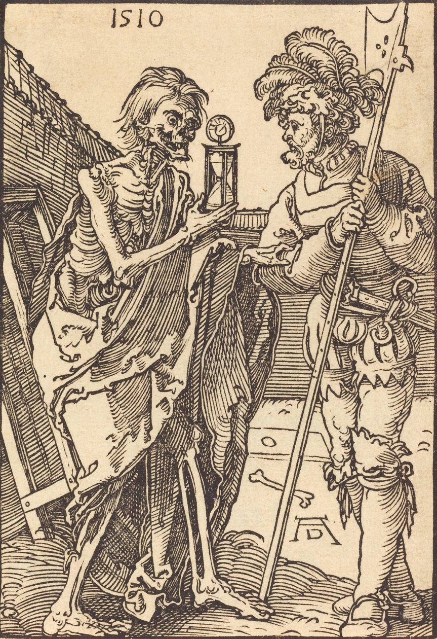 Döden och Lansquenet, 1510. av Albrecht Dürer