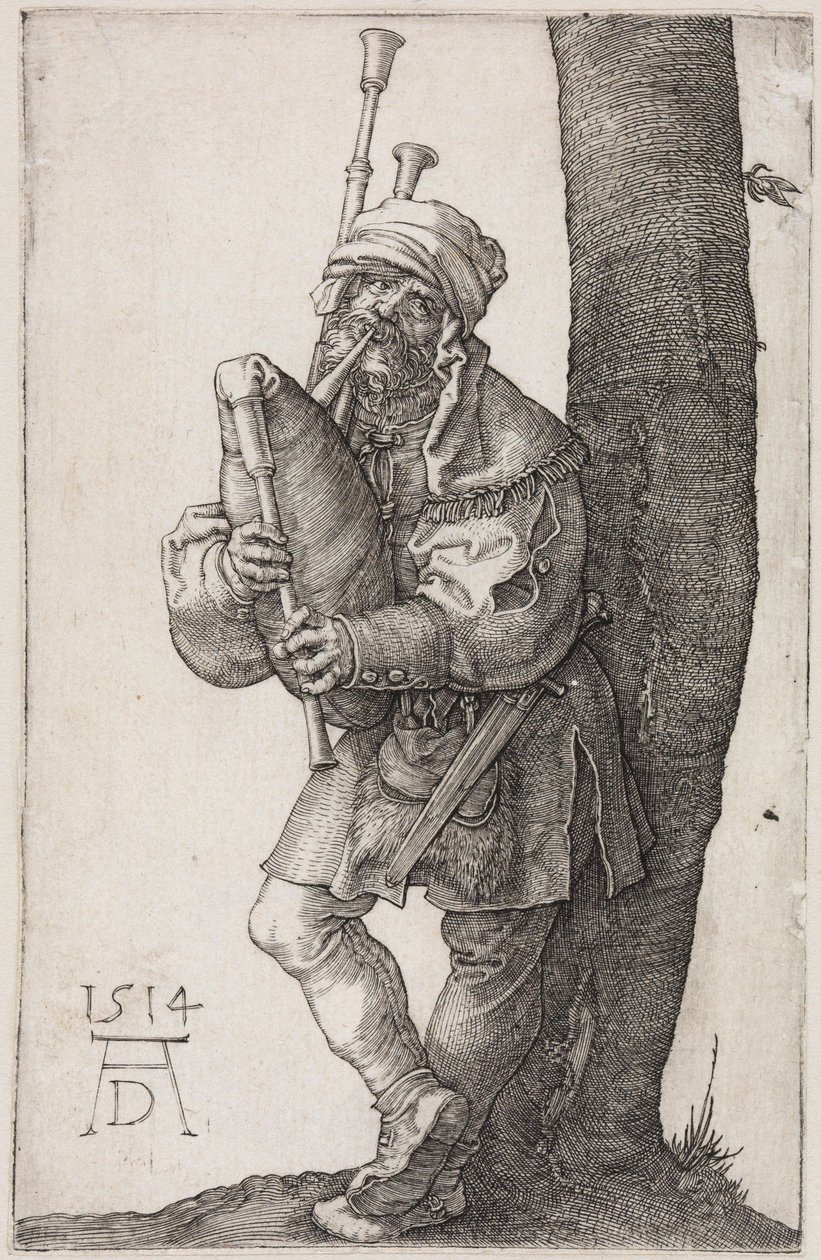Säckpipeblåsaren av Albrecht Dürer