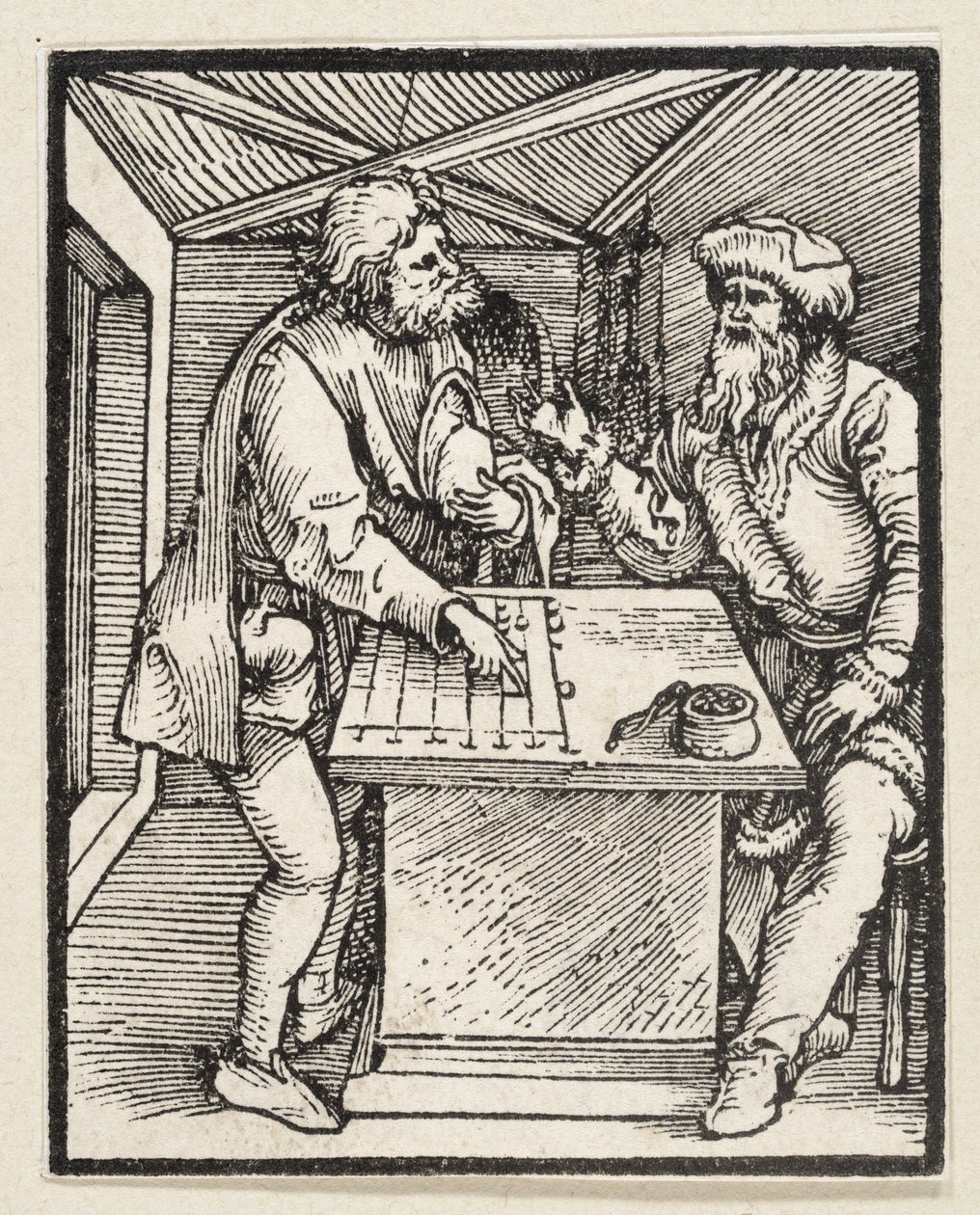 Den rike mannen och hans förvaltare (ur: Postilla, 43 träsnitt) av Albrecht Dürer