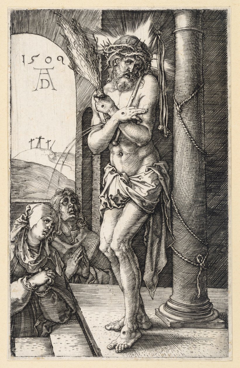 Smärtornas man vid gisselpelaren (Kopparsticks-passionen) av Albrecht Dürer