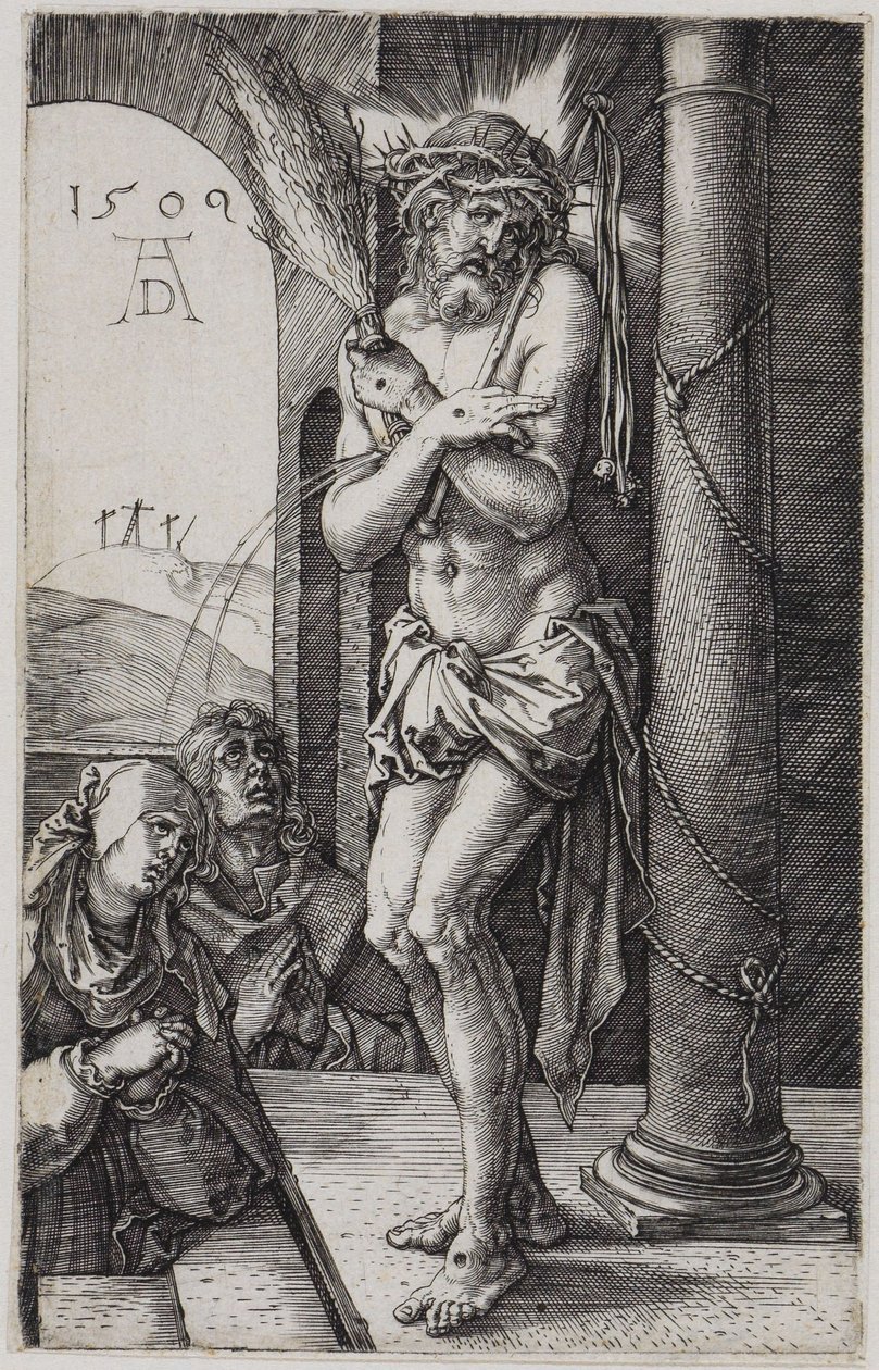 Smärtornas man inför Maria och Johannes av Albrecht Dürer