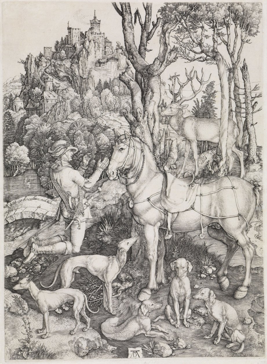 Den helige Eustachius av Albrecht Dürer