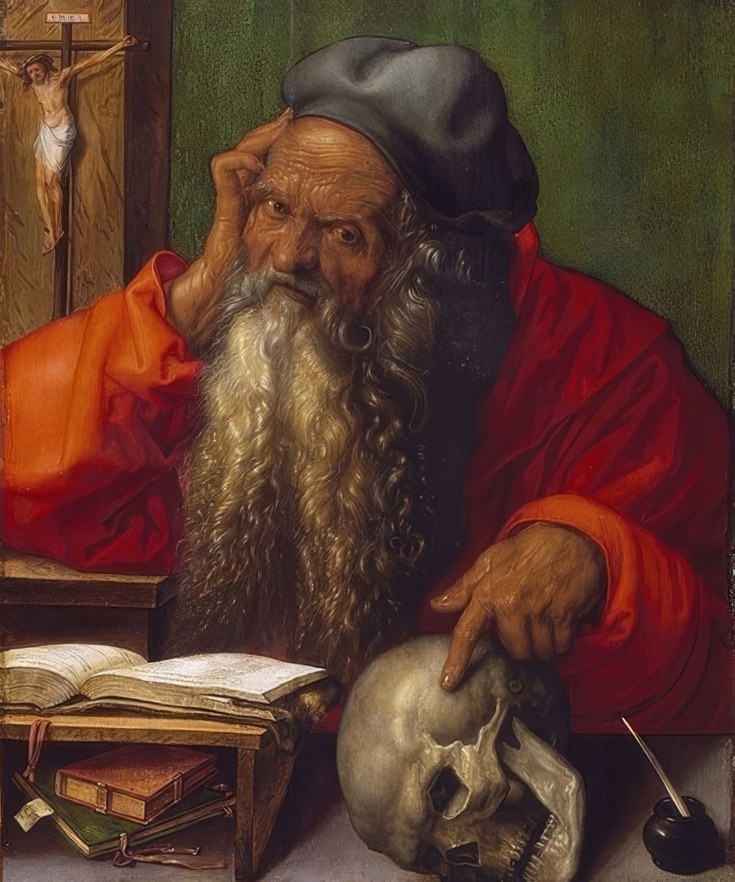 Saint Jerome i fallet. 1521 av Albrecht Dürer