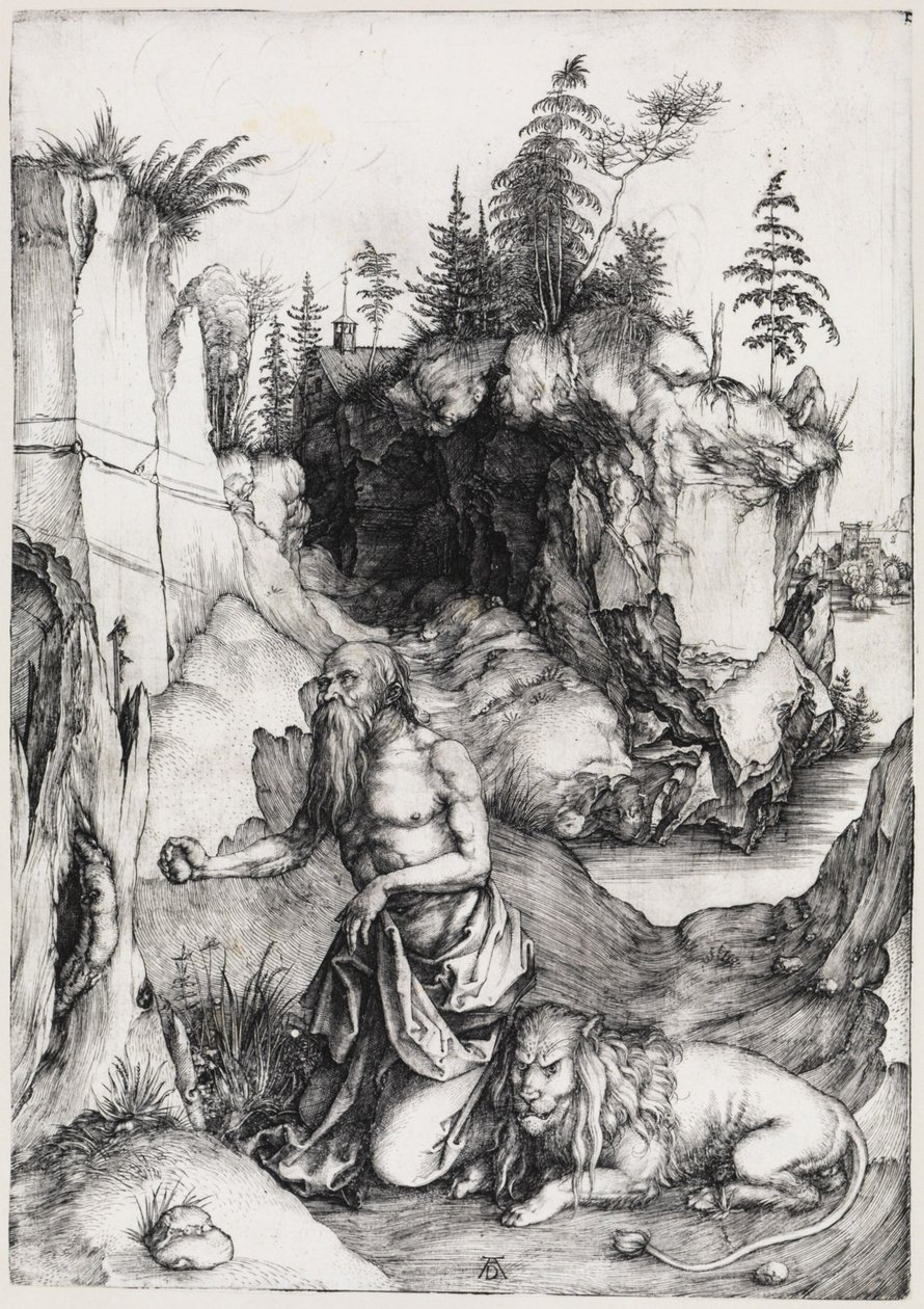 Sankt Hieronymus i öknen av Albrecht Dürer