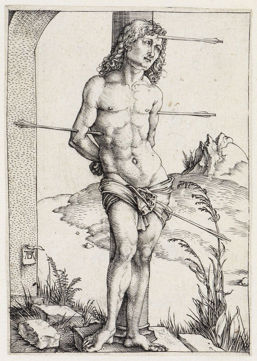 Sankt Sebastian vid kolonnen av Albrecht Dürer