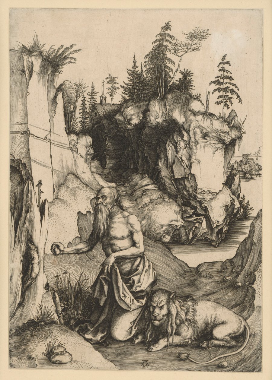 Sankt Hieronymus i öknen av Albrecht Dürer