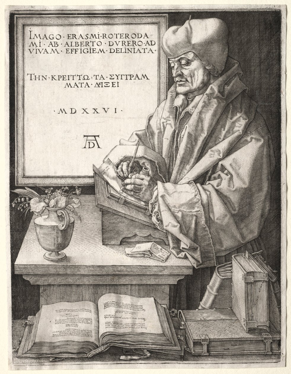 Desiderius Erasmus av Rotterdam, 1526 av Albrecht Dürer