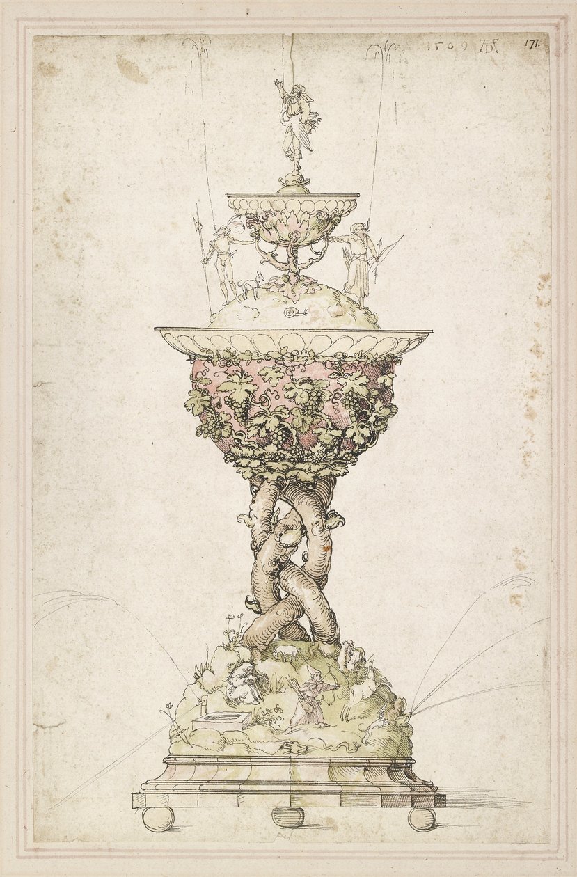 Design för en bordsfontän, 1509 av Albrecht Dürer