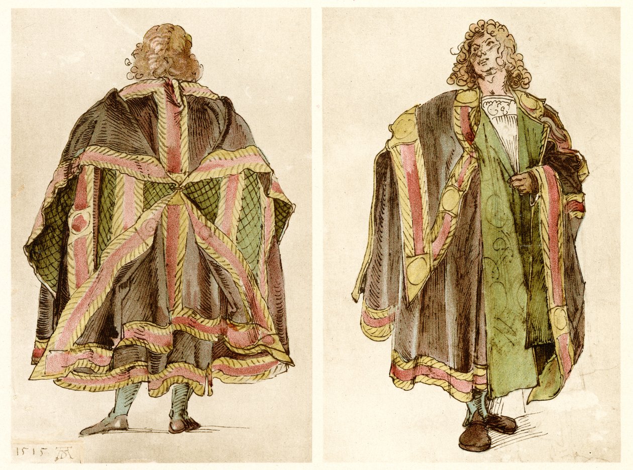 Design av kejserliga hovkostymer av Albrecht Dürer