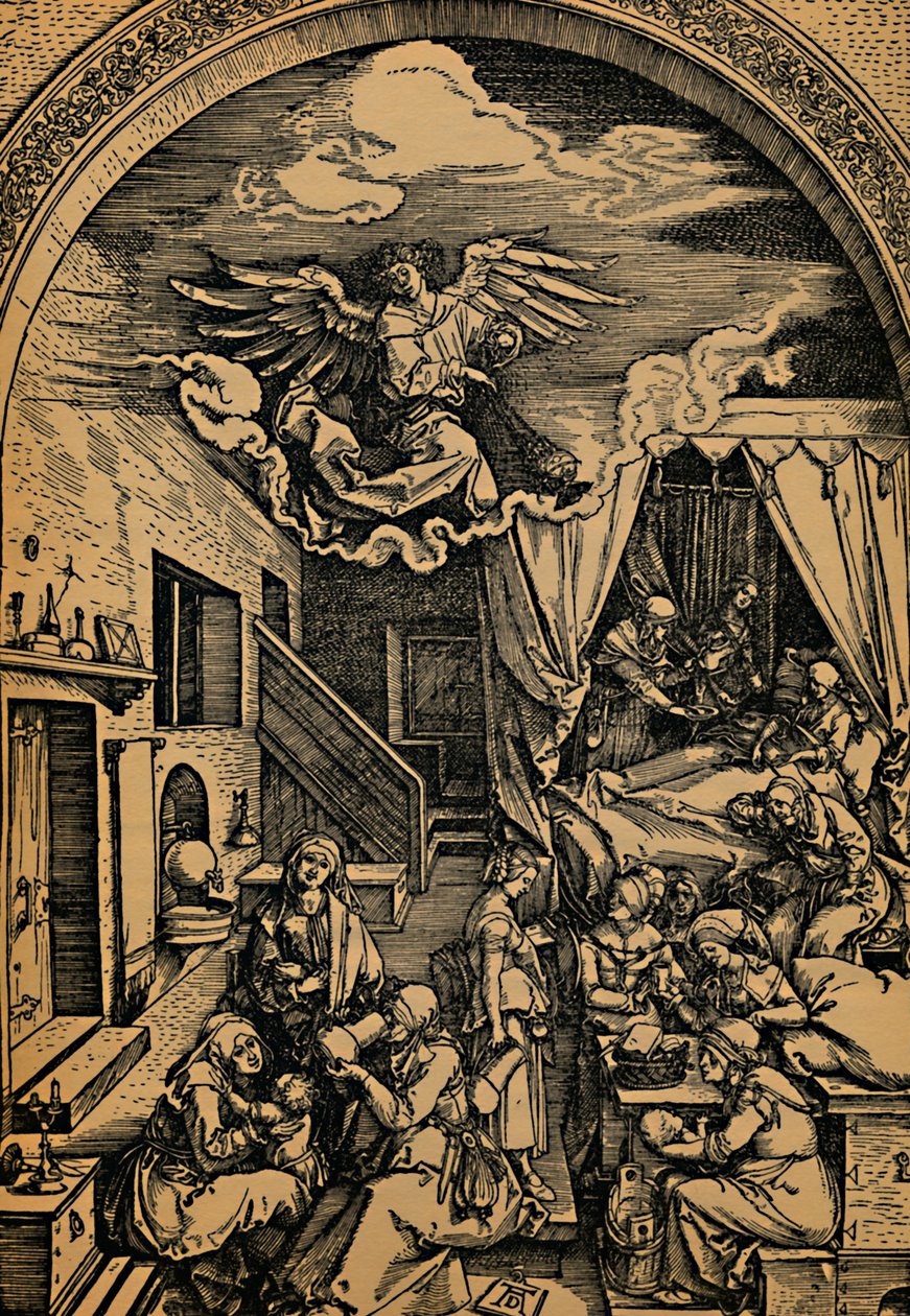 Marias födelse, Marias födelse, 1503 - 1504. av Albrecht Dürer