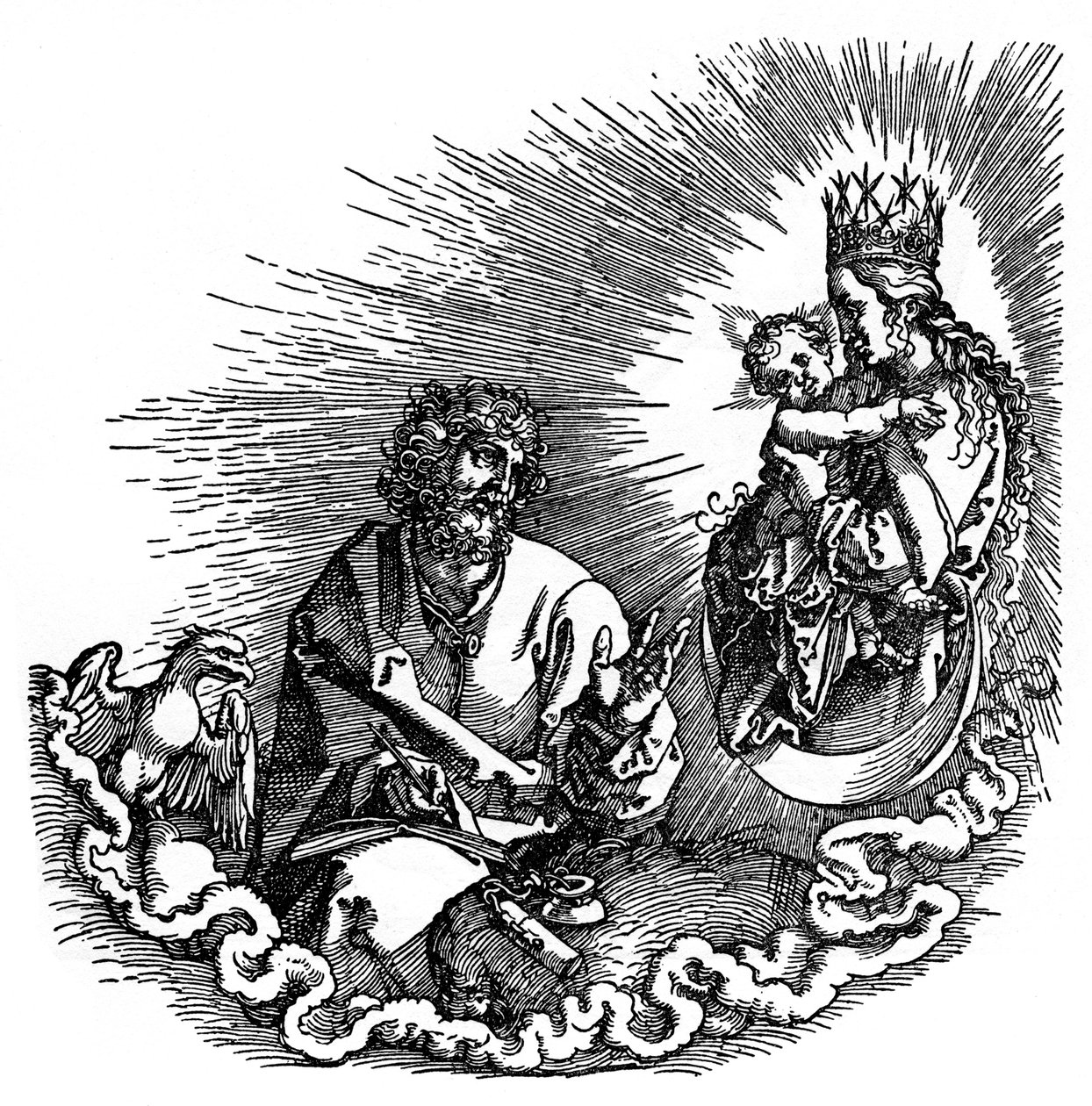 Johannes uppenbarelse, 1511, 1936 av Albrecht Dürer