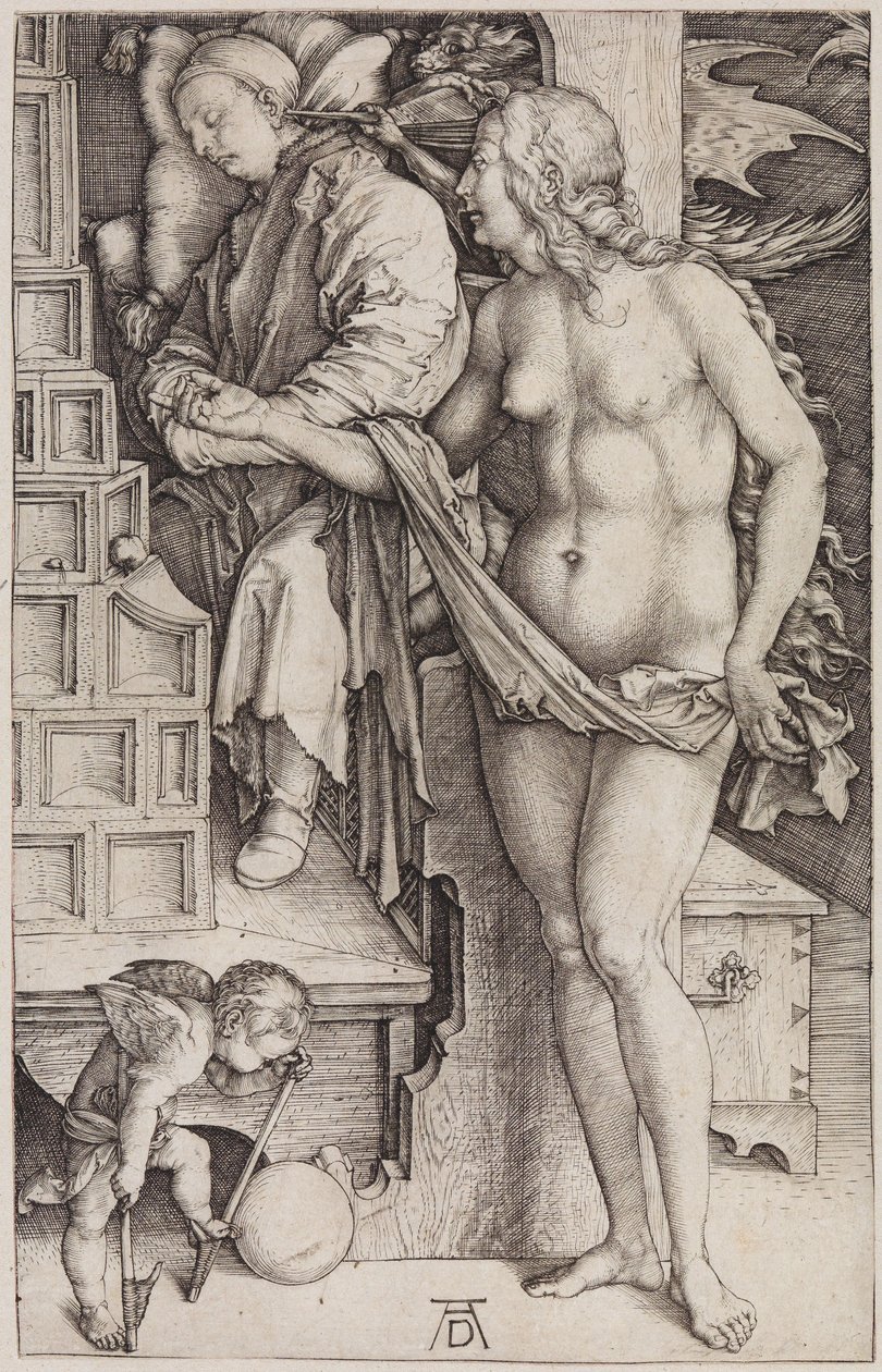 Den latas frestelse (Doktorens dröm) av Albrecht Dürer