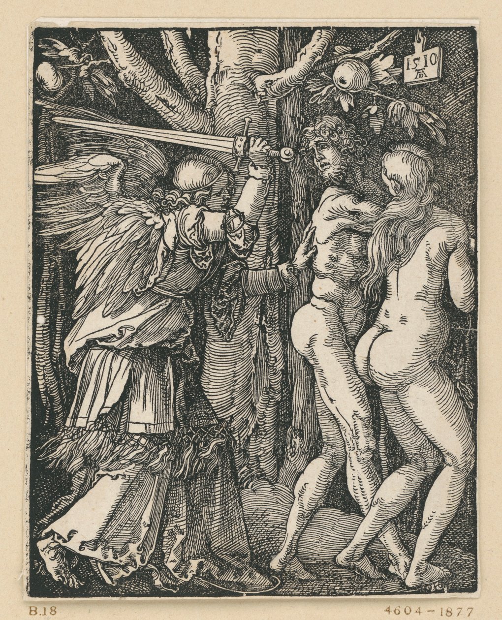 Utdrivningen ur paradiset (Lilla passionssviten) av Albrecht Dürer
