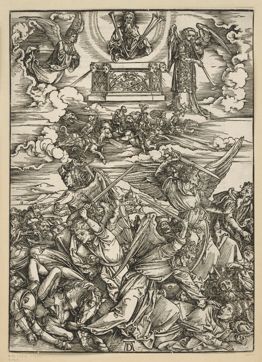 De fyra hämndänglarna (Uppenbarelseboken) av Albrecht Dürer