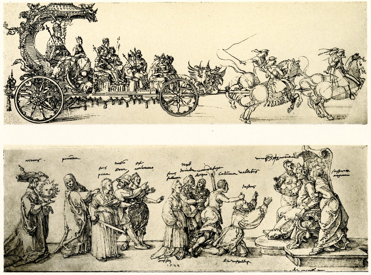 Utkast till kejsar Maximilian I:s vagn av Albrecht Dürer