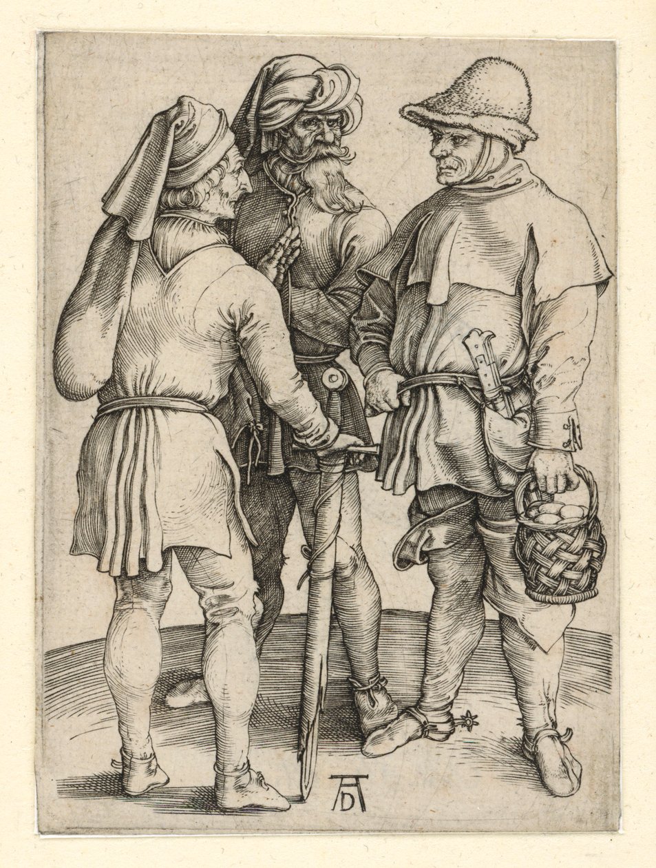 Tre bönder i samtal av Albrecht Dürer