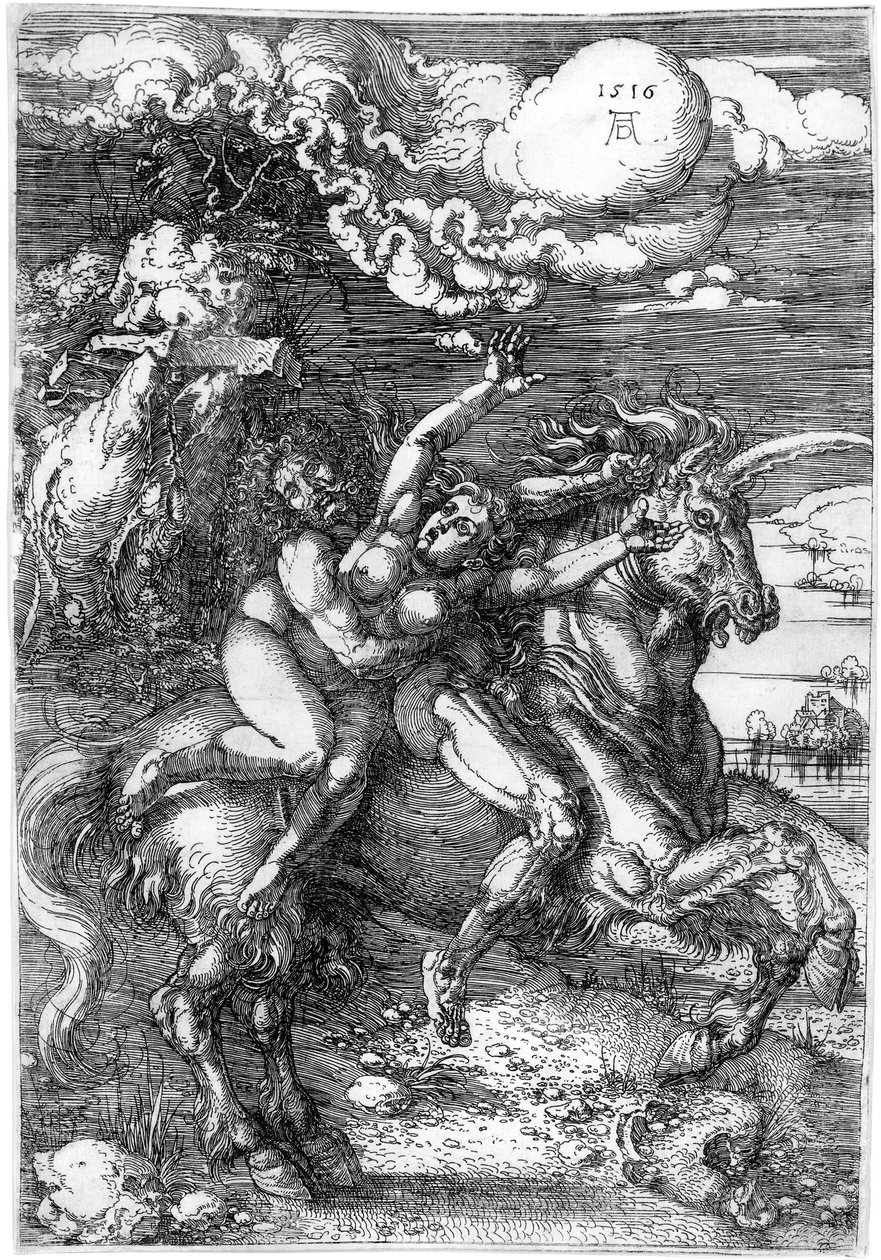 Bortförande på enhörningen av Albrecht Dürer