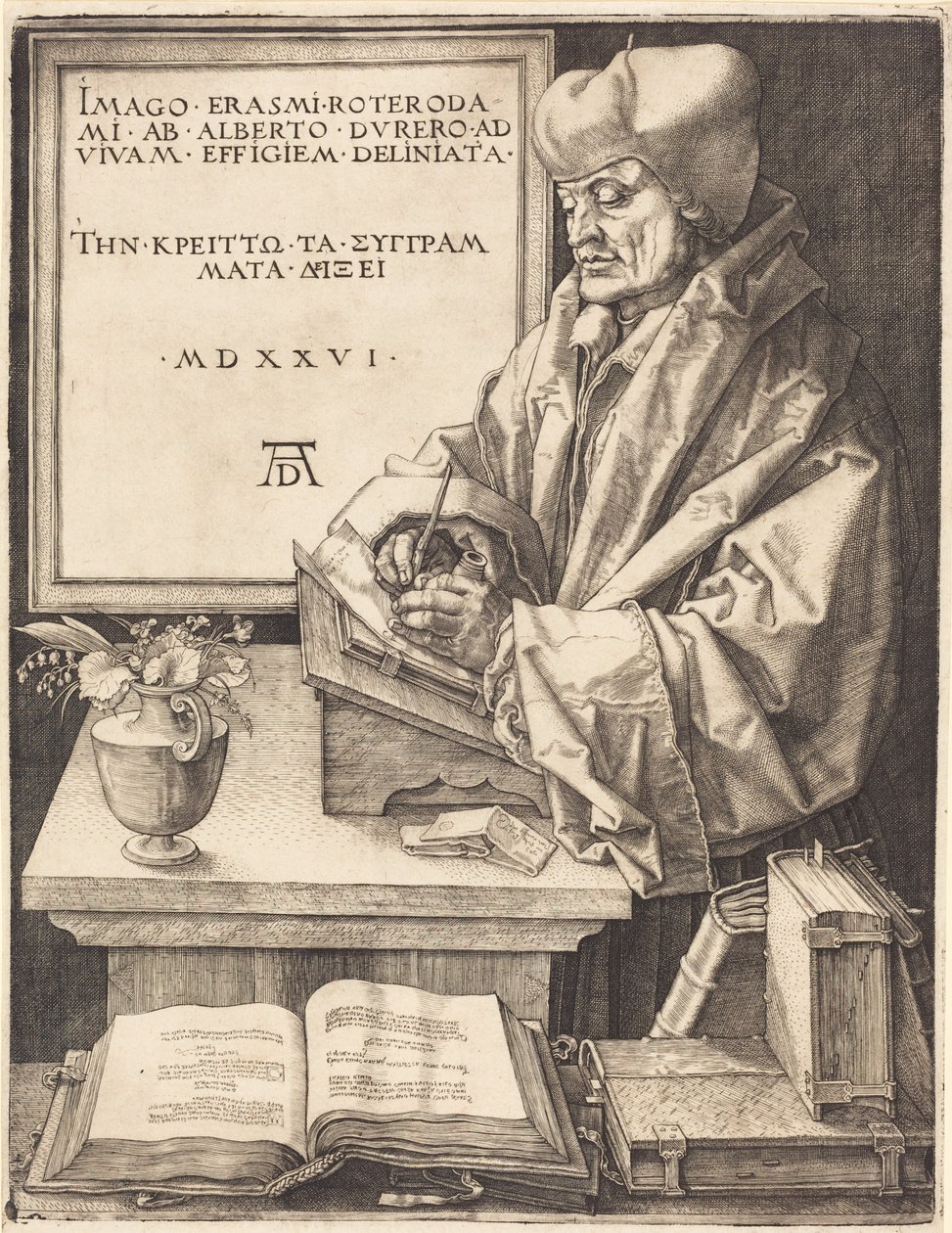 Erasmus av Rotterdam av Albrecht Dürer