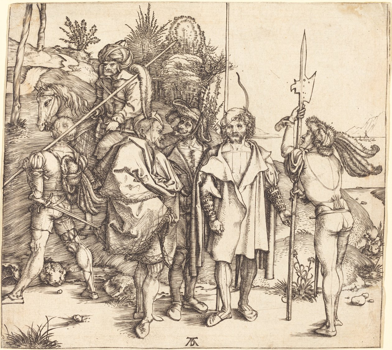 Fem soldater och en turk till häst av Albrecht Dürer