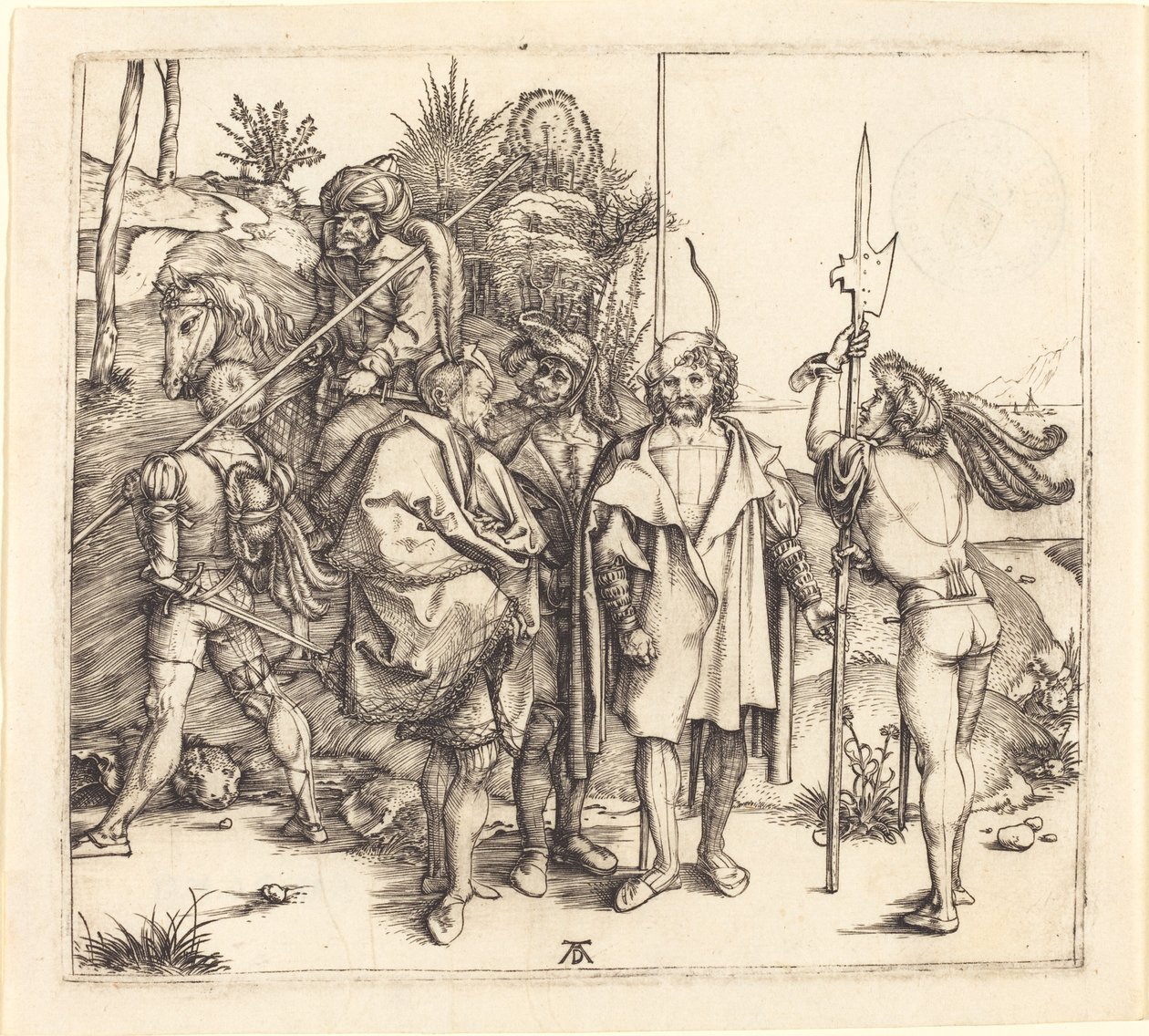 Fem soldater och en turk till häst av Albrecht Dürer