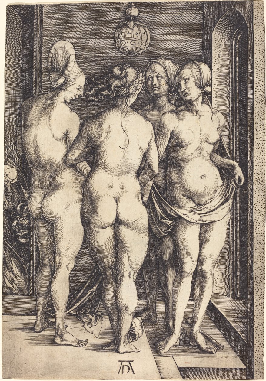 Fyra nakna kvinnor av Albrecht Dürer