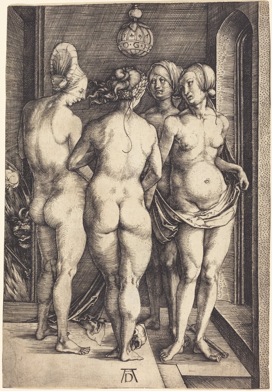 Fyra nakna kvinnor av Albrecht Dürer